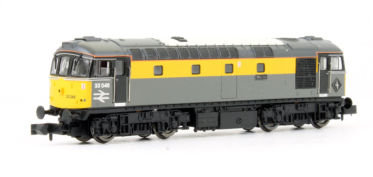 Pre-Owned Class 33/0 33046 Engineers Grey/Yellow Dutch 'Merlin' Diesel Locomotive DCC Fitted