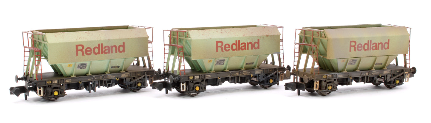 Set of 3 Redland Large Logo PGA 51T Hopper Wagons - Weathered