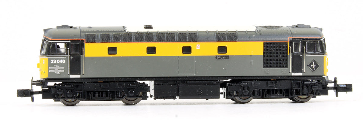 Pre-Owned Class 33/0 33046 Engineers Grey/Yellow Dutch 'Merlin' Diesel Locomotive DCC Fitted