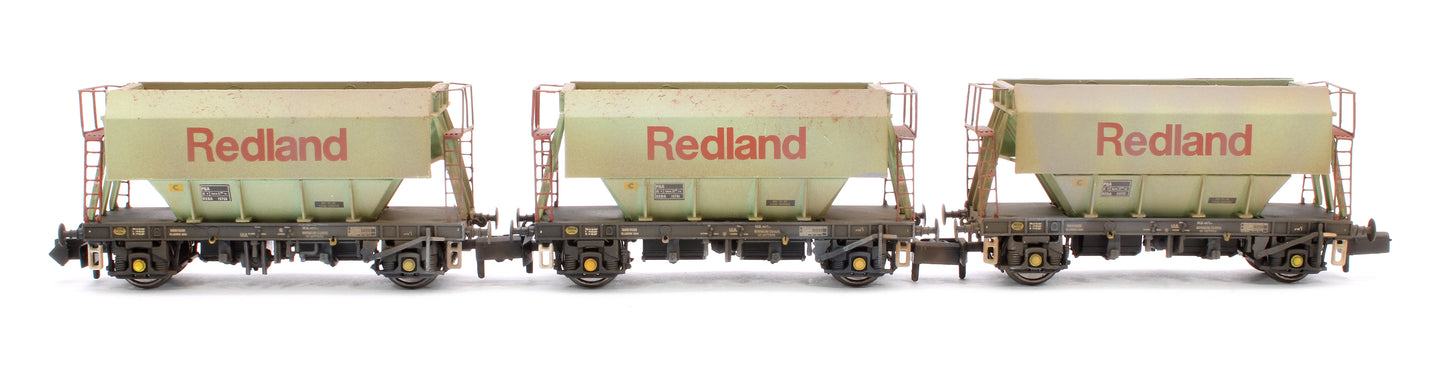 Set of 3 Redland Large Logo PGA 51T Hopper Wagons - Weathered