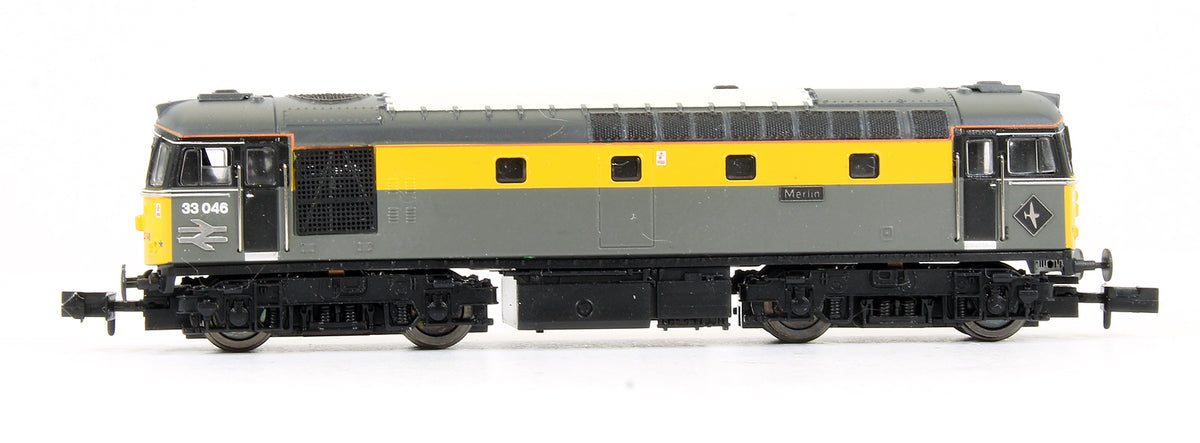 Pre-Owned Class 33/0 33046 Engineers Grey/Yellow Dutch 'Merlin' Diesel Locomotive DCC Fitted