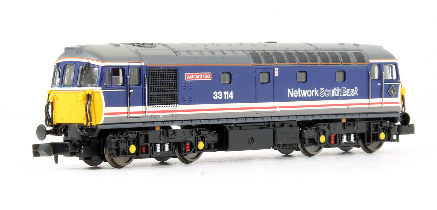Pre-Owned Class 33/1 33114 "Ashford 150" Network South East NSE Diesel Locomotive