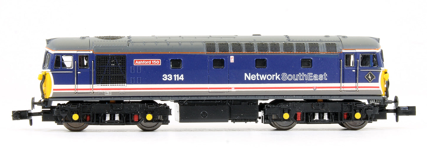 Pre-Owned Class 33/1 33114 "Ashford 150" Network South East NSE Diesel Locomotive