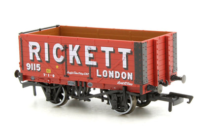 Pre-Owned OR76MW7022 7 Plank Mineral Wagon Rickett 3 Disc Wheels