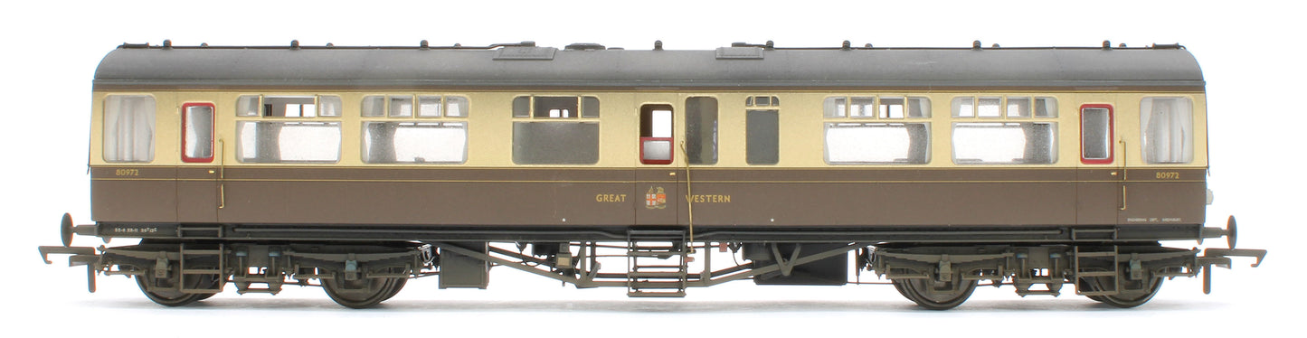 BL-201-006W Bespoke Weathered Black Label GWR Great Western Q13 Inspection Saloon, GWR Chocolate & Cream (Twin Cities) 80972