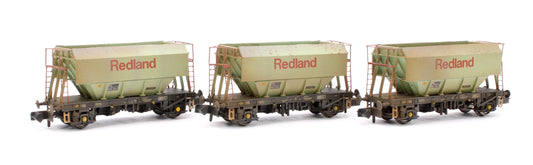 Set of 3 Redland PGA 51T Hopper Wagons - Weathered