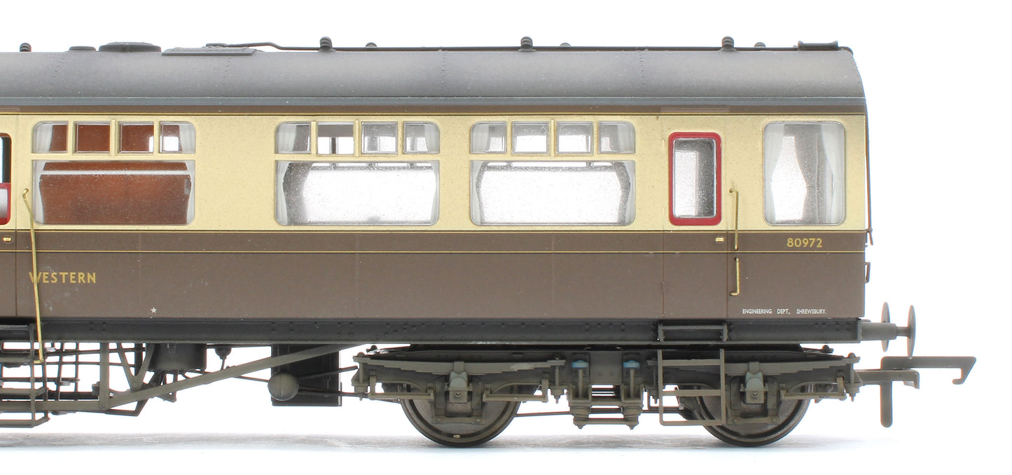BL-201-006W Bespoke Weathered Black Label GWR Great Western Q13 Inspection Saloon, GWR Chocolate & Cream (Twin Cities) 80972