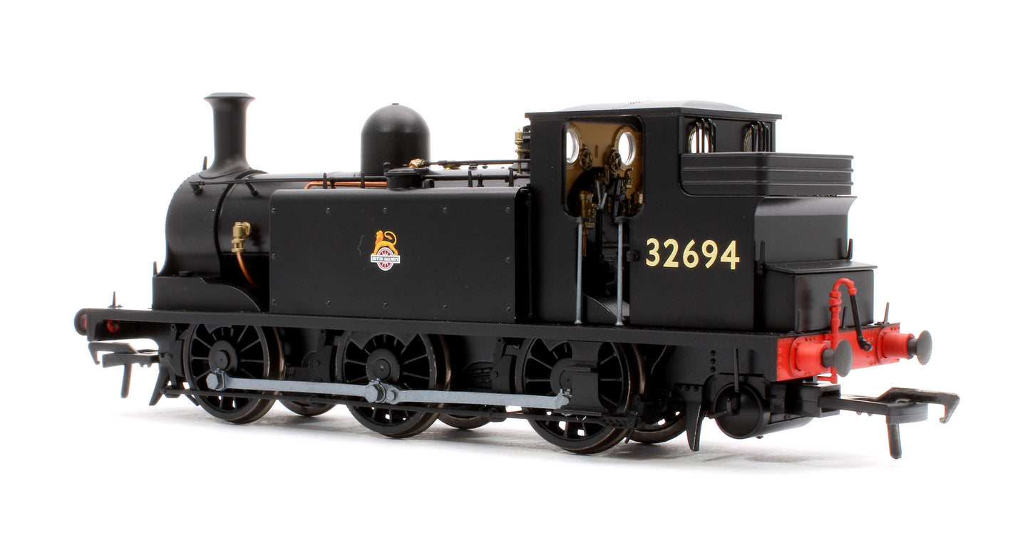 LBSCR Stroudley ‘E1’ 0-6-0T No. 32694 BR Unlined Black (Early Emblem) - Steam Tank Locomotive - DCC Sound