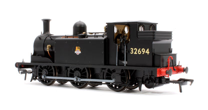 LBSCR Stroudley ‘E1’ 0-6-0T No. 32694 BR Unlined Black (Early Emblem) - Steam Tank Locomotive - DCC Sound