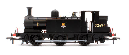 LBSCR Stroudley ‘E1’ 0-6-0T No. 32694 BR Unlined Black (Early Emblem) - Steam Tank Locomotive - DCC Sound