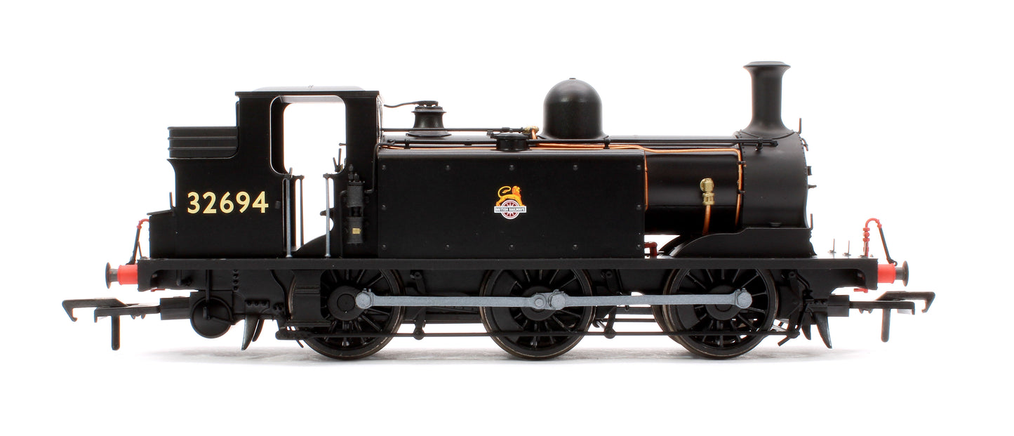LBSCR Stroudley ‘E1’ 0-6-0T No. 32694 BR Unlined Black (Early Emblem) - Steam Tank Locomotive - DCC Sound