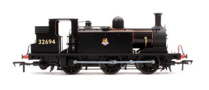 LBSCR Stroudley ‘E1’ 0-6-0T No. 32694 BR Unlined Black (Early Emblem) - Steam Tank Locomotive - DCC Sound
