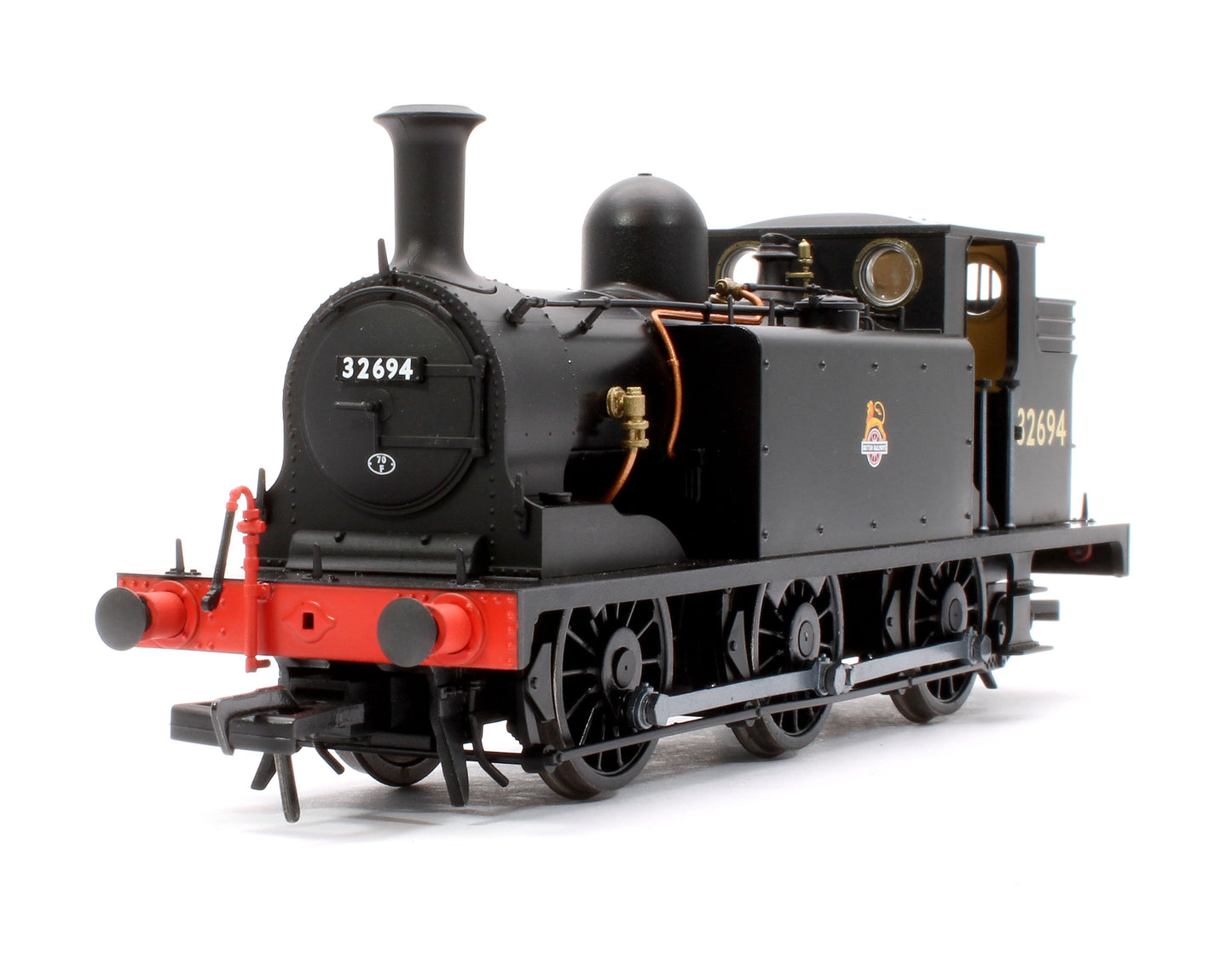 LBSCR Stroudley ‘E1’ 0-6-0T No. 32694 BR Unlined Black (Early Emblem) - Steam Tank Locomotive - DCC Sound