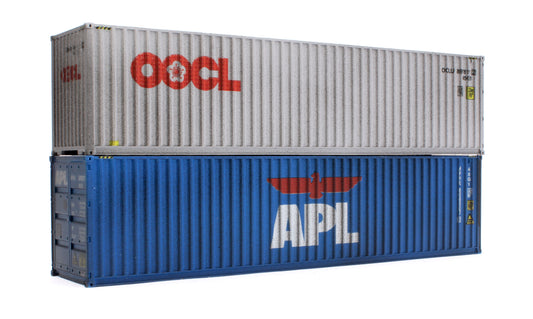 40ft' High Cube Container OOCL 897811/APL 608507 0 - Weathered