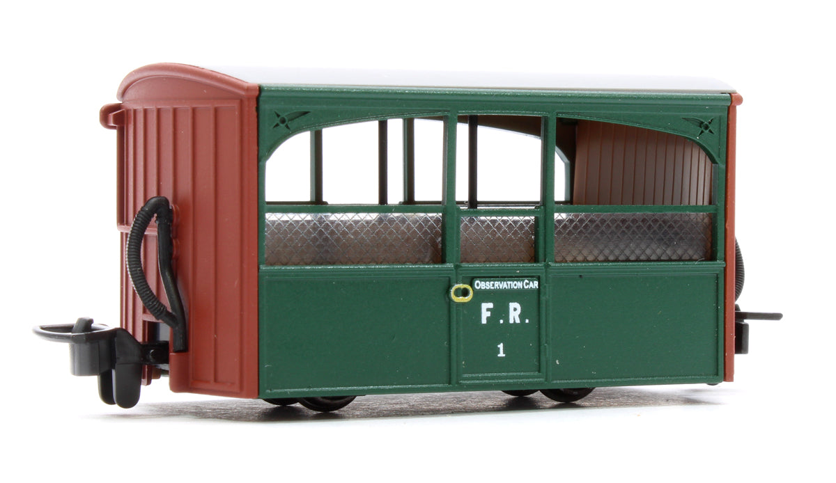 GLT OO-9 Ffestiniog Railway 4-wheel Bug Box coach Col. Stephens livery, Zoo car