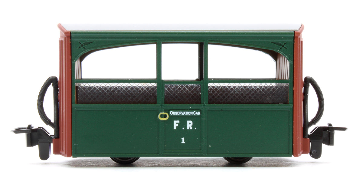 GLT OO-9 Ffestiniog Railway 4-wheel Bug Box coach Col. Stephens livery, Zoo car