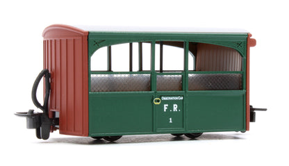 GLT OO-9 Ffestiniog Railway 4-wheel Bug Box coach Col. Stephens livery, Zoo car