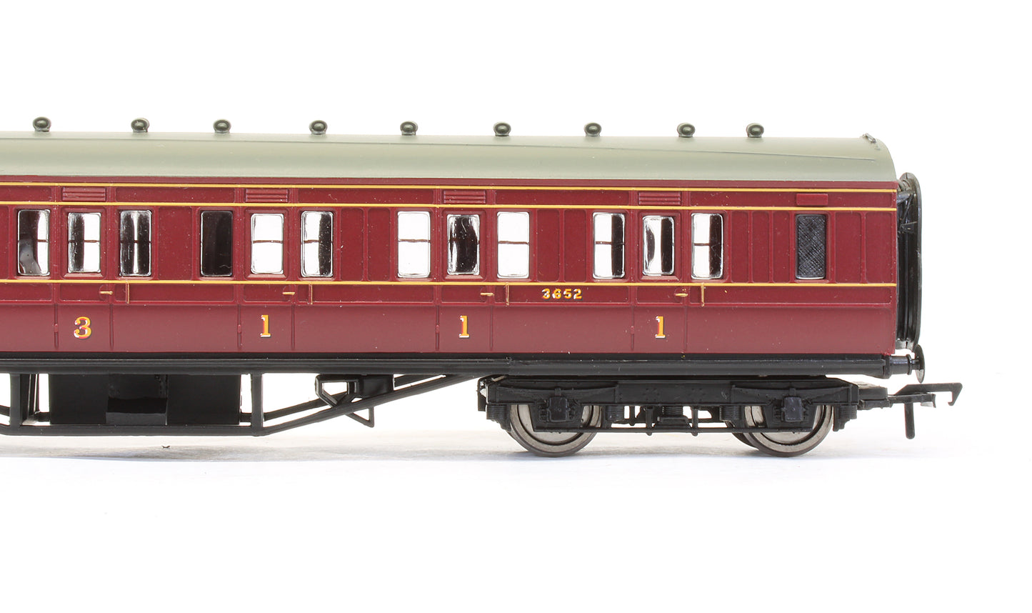 Pre-Owned 34-252D 57' Corridor Composite Coach LMS Crimson '3652'