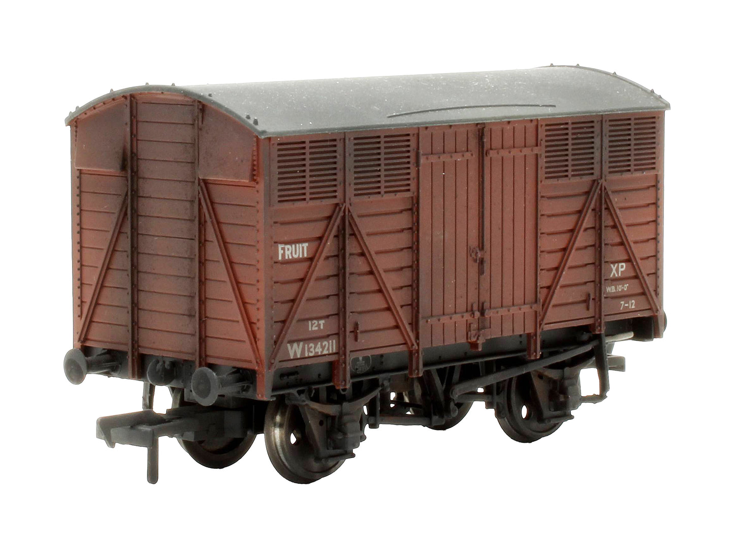 Pre-Owned 37-754B 12T Ventilated Fruit Van BR (WR) Bauxite 'W134211' - Custom Weathered