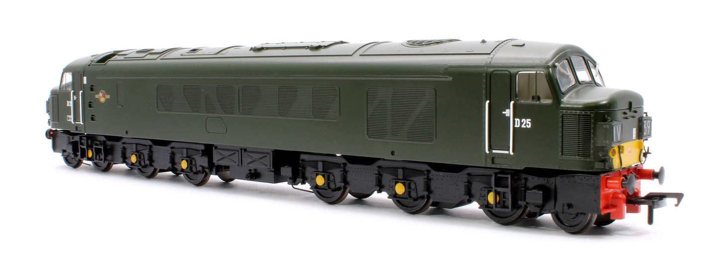 Class 45 Split Headcode D25 BR Plain Green (Small Yellow Panels) Diesel Locomotive