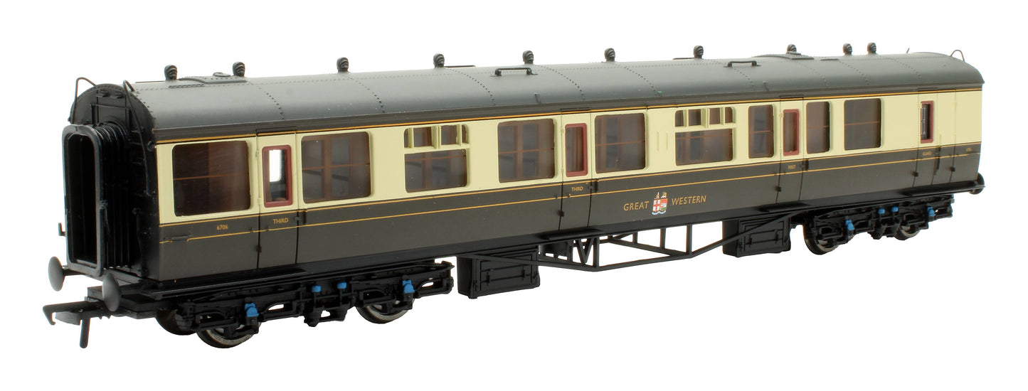 Pre-Owned 34-075C Collett Composite 3rd Brake GWR Chocolate & Cream '6706'
