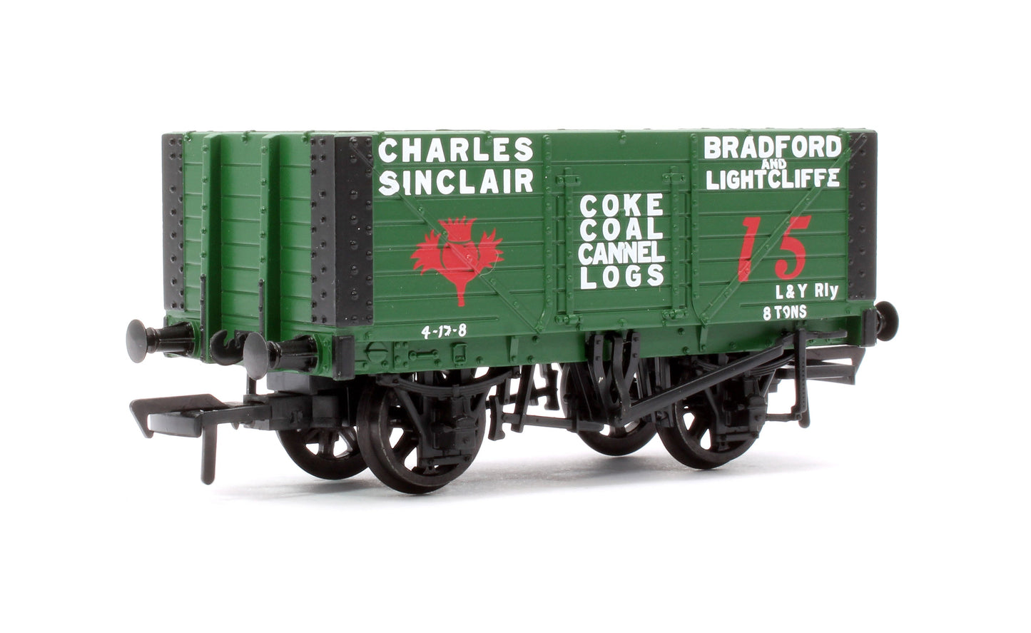 Pre-Owned 7 Plank Fixed End Wagon 'Charles Sinclair' Green No.15