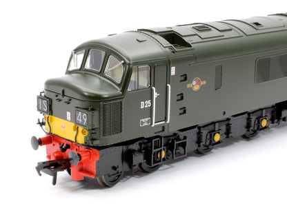 Class 45 Split Headcode D25 BR Plain Green (Small Yellow Panels) Diesel Locomotive - DCC Sound