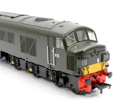 Class 45 Split Headcode D25 BR Plain Green (Small Yellow Panels) Diesel Locomotive