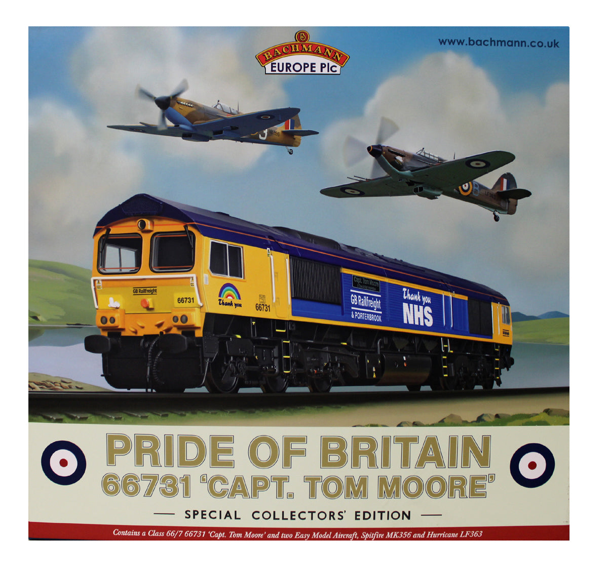 Pride of Britain Train Pack with Class 66/7 66731 "Captain Tom Moore - A True British Inspiration"