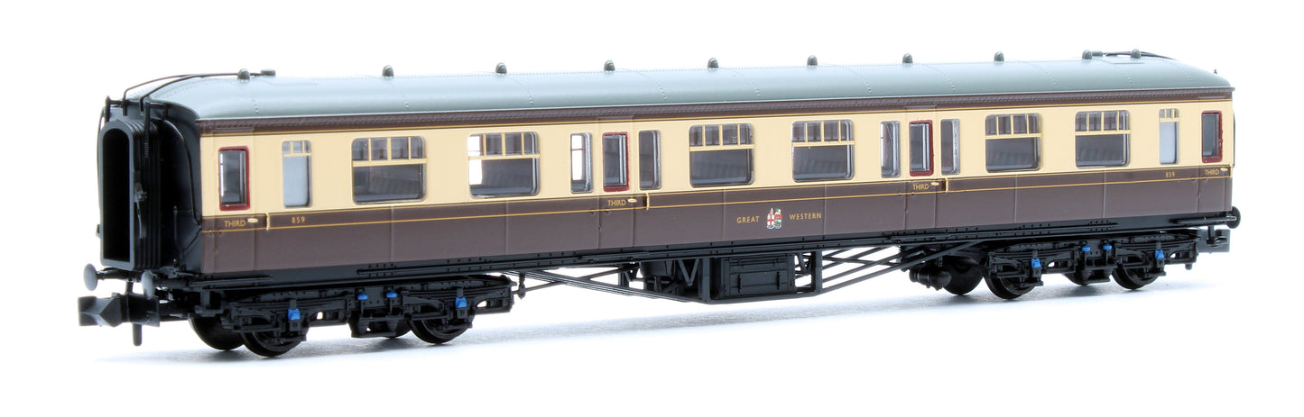 Pre-Owned GWR Hawksworth Third Corridor GWR Chocolate & Cream No.859