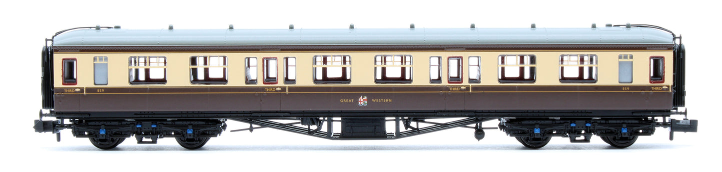 Pre-Owned GWR Hawksworth Third Corridor GWR Chocolate & Cream No.859