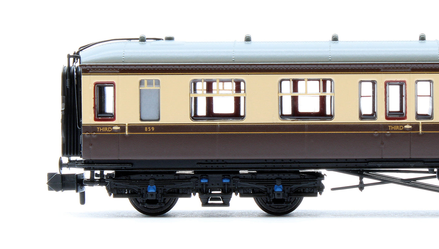 Pre-Owned GWR Hawksworth Third Corridor GWR Chocolate & Cream No.859