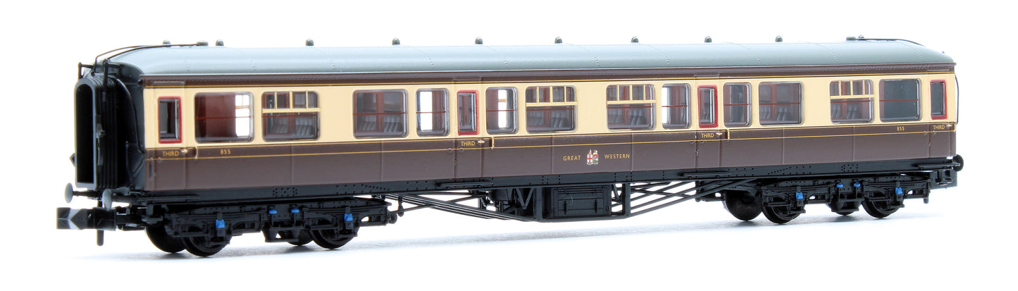 GWR Hawksworth Third Corridor GWR Chocolate & Cream No.855