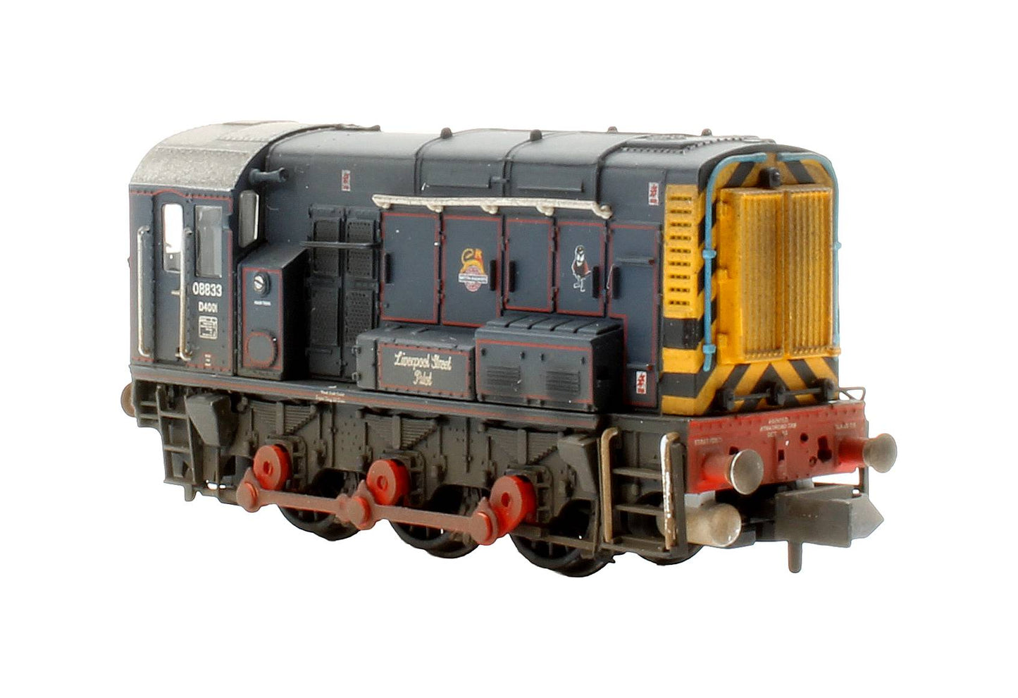 Pre-Owned 371-015ESF Class 08 08833 'Liverpool Street Pilot' BR/GER Lined Blue (Early Emblem) Diesel Shunter - DCC Sound - Custom Weathered