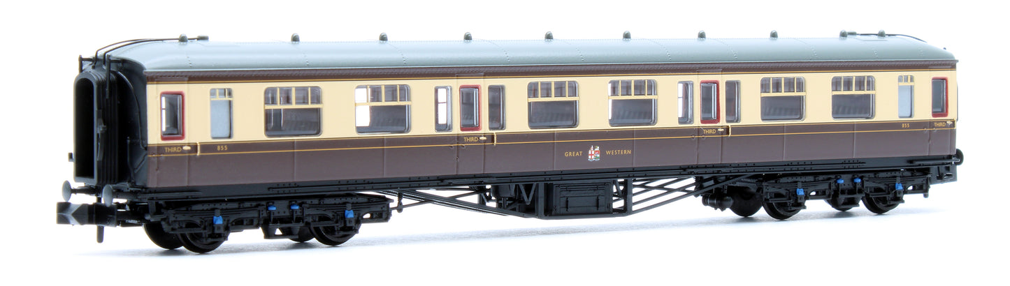 GWR Hawksworth Third Corridor GWR Chocolate & Cream No.855