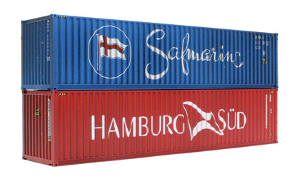 40Ft' Container Hamburg 533057 6/ Safmarine 035091 Twin Pack - Weathered