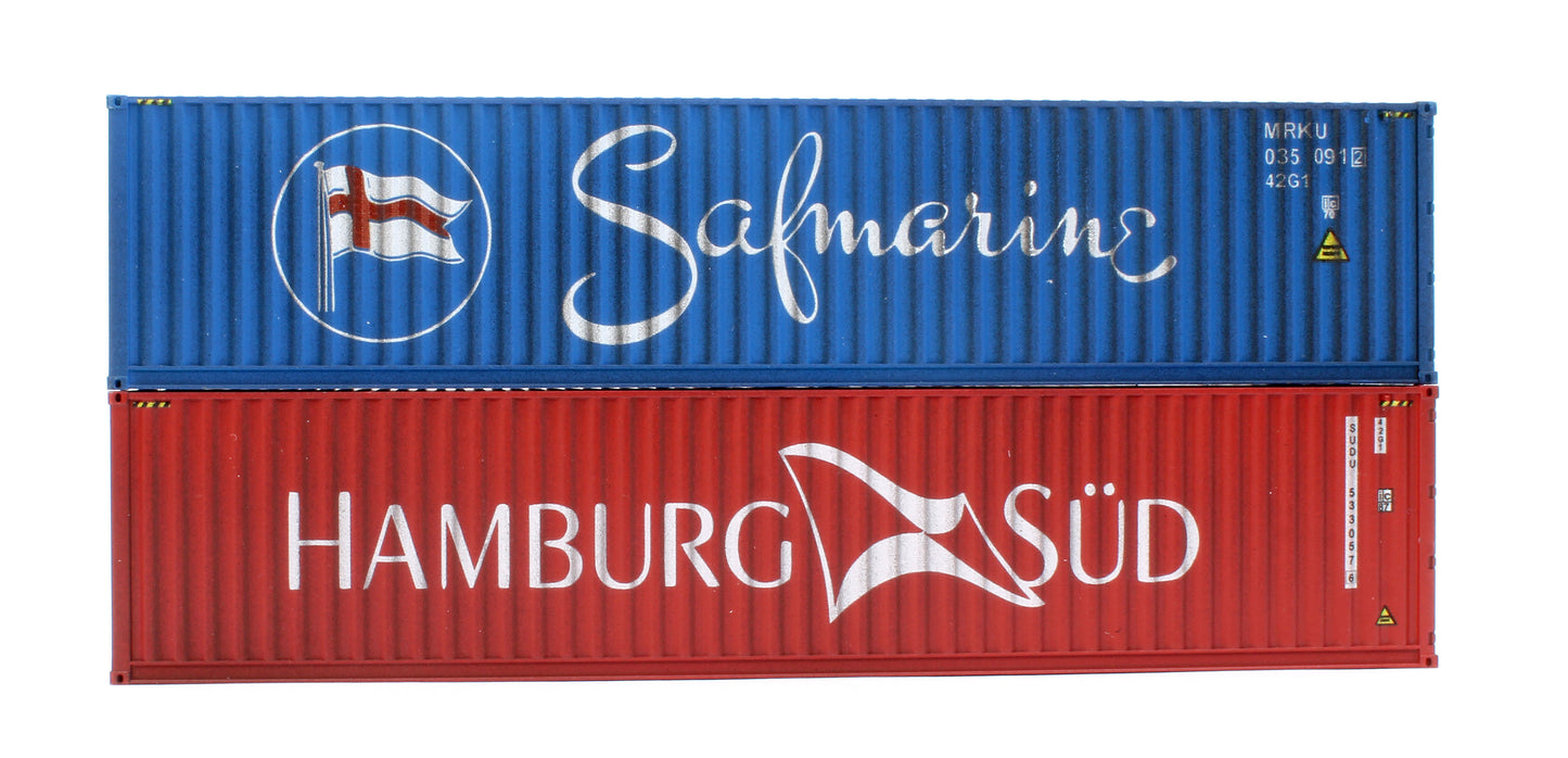 40Ft' Container Hamburg 533057 6/ Safmarine 035091 Twin Pack - Weathered