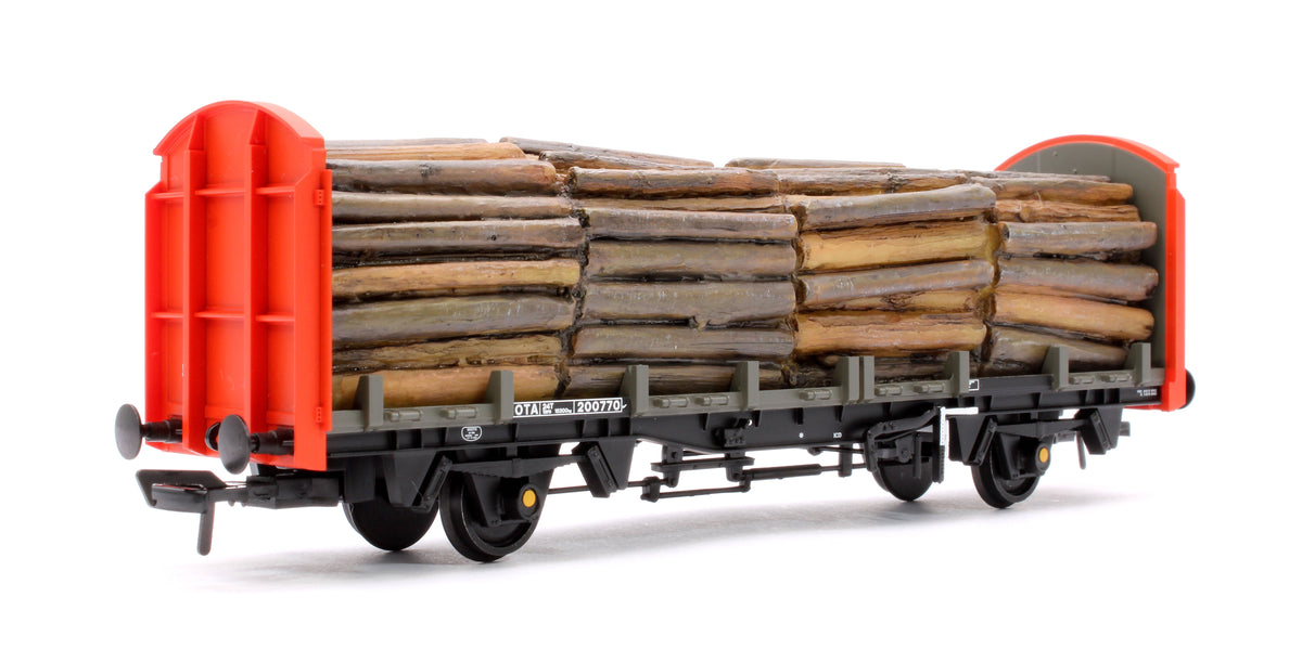 Pre-Owned BR OTA Timber Wagon BR Railfreight Red (With Load) No.200770