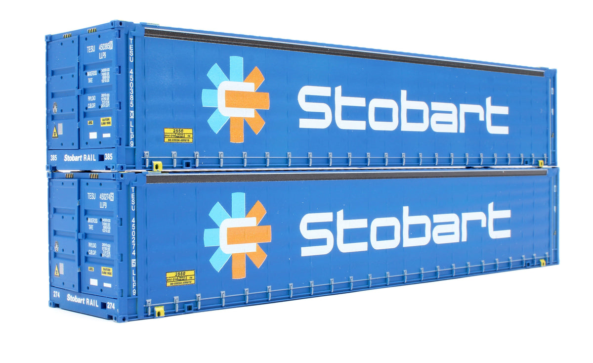 Container Side Erails Dapol 4F-028-217 45 FT Curtain Side Container Stobart Twin – Rails