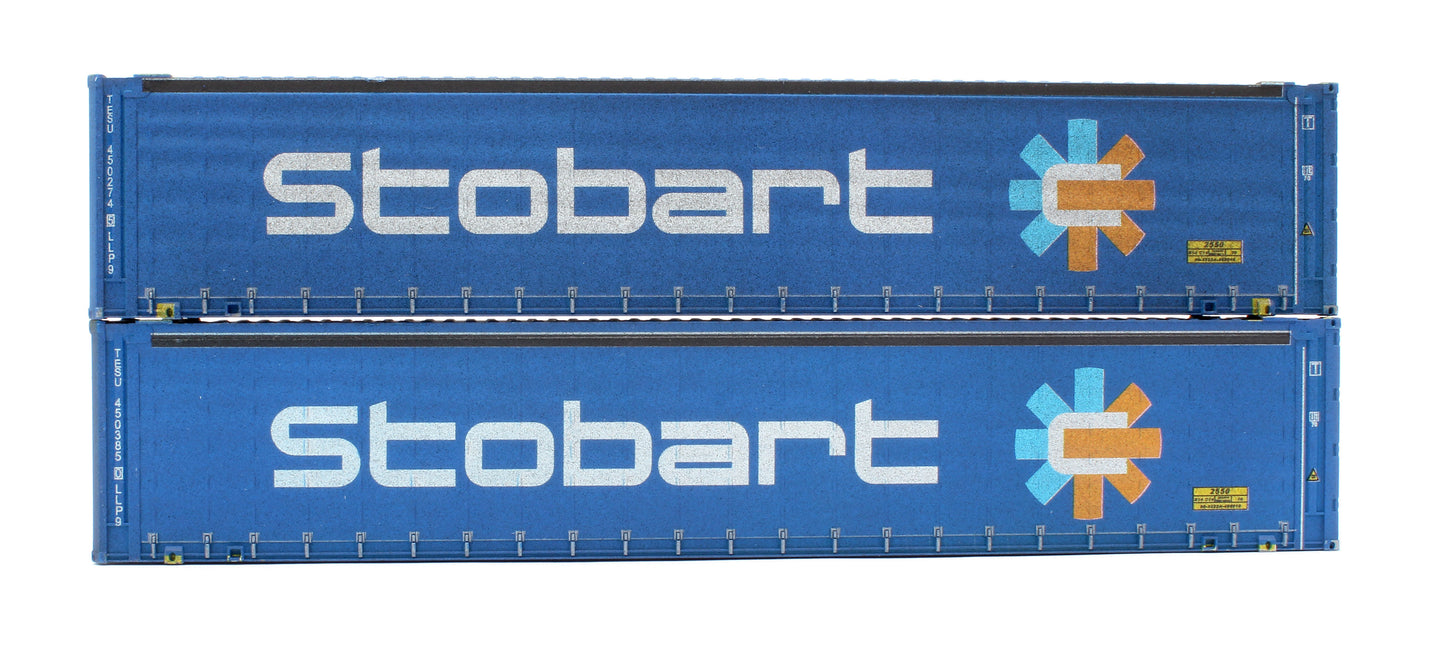 45 FT Curtain Side Container Stobart Twin Pack - Weathered