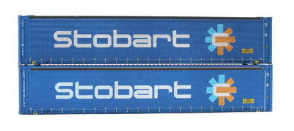 45 FT Curtain Side Container Stobart Twin Pack - Weathered