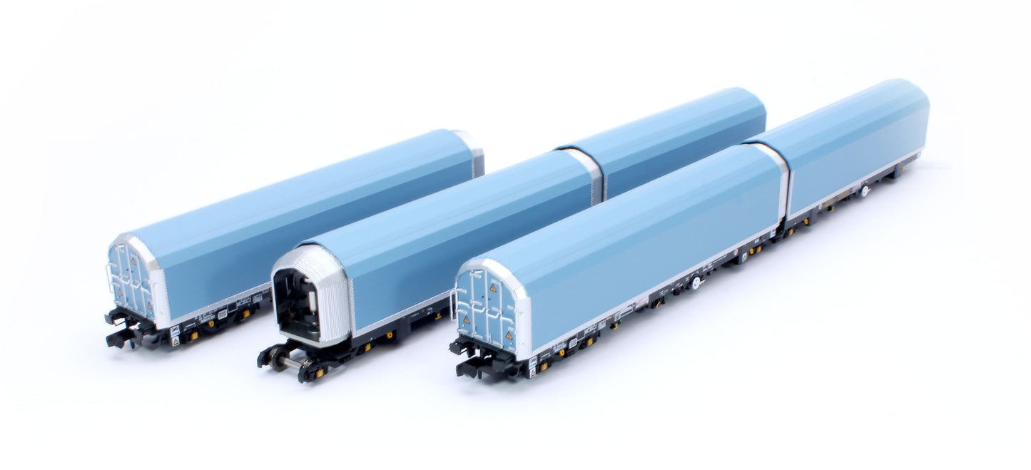 N/2mm 5-car Arbel WIA car carrier with RfD squadron branding. Wagon number 85 70 4971 001-8