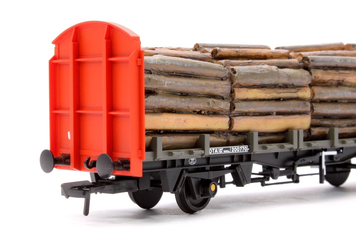 Pre-Owned BR OTA Timber Wagon BR Railfreight Red (With Load) No.200770