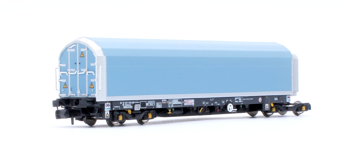 N/2mm 5-car Arbel WIA car carrier with RfD squadron branding. Wagon number 85 70 4971 001-8