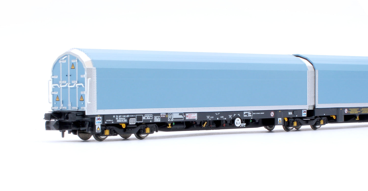 N/2mm 5-car Arbel WIA car carrier with RfD squadron branding. Wagon number 85 70 4971 001-8