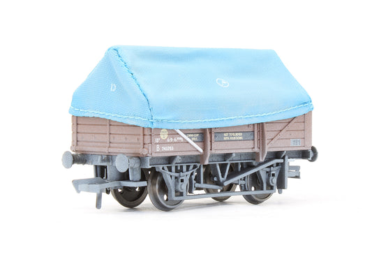 Pre-Owned 33-085 5 Plank China Clay Wagon BR Bauxite (Late) With Hood B743783 - Weathered