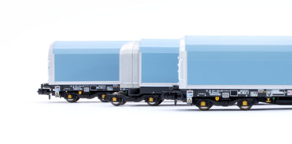 N/2mm 5-car Arbel WIA car carrier with RfD squadron branding. Wagon number 85 70 4971 022-4