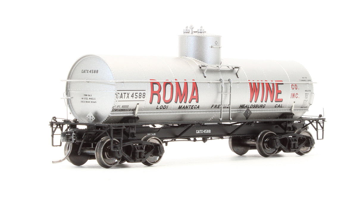 Pre-Owned General American 1917 - Design 8,000 Gallon Insulated Tank Car GATX 'Roma Wine California' 1940+ - Road #4588
