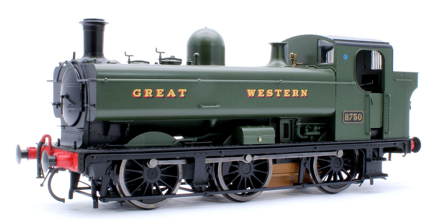 Class 87xx Pannier 'Great Western' Green  8750 - Steam Tank Locomotive - DCC Fitted