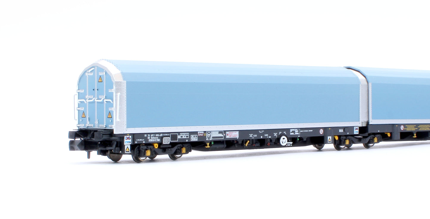 N/2mm 5-car Arbel WIA car carrier with RfD squadron branding. Wagon number 85 70 4971 055-4